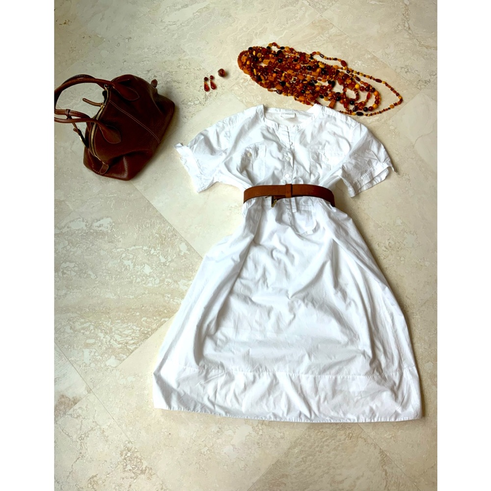 Chic, Comfy DKNY Pure White Cotton Dress sz Lg